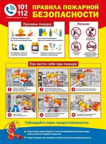 Плакат "Правила пожарной безопасности"